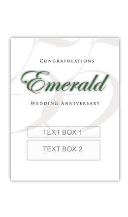 Emerald Anniversary Personalized Gift Wine