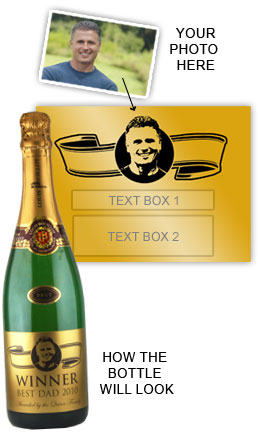 Fathers Day Gold Label Personalized Champagne