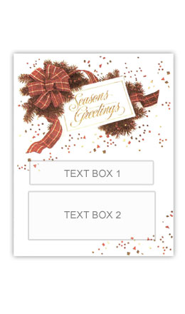 Bow and Pine Personalized Christmas Wine Label