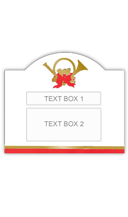 French Horn Personalized Christmas Wine Label