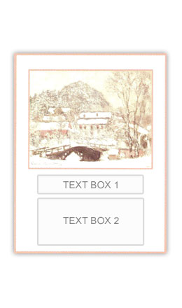 Wintry Monet Personalized Christmas Wine Label