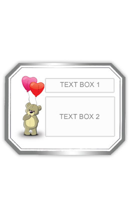 Silver Love Bear Personalized Valentines Gift Silver Love Bear Personalized Valentines Gift