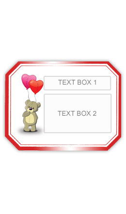Red Love Bear Personalized Valentines Gift Red Love Bear Personalized Valentines Gift