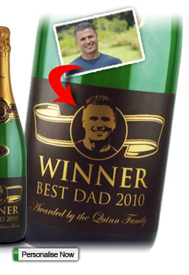 Personalized Fathers Day Champagne