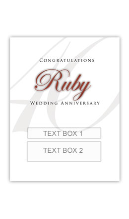 Ruby Anniversary Personalized Gift Wine - Click Image to Close