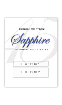 Sapphire Anniversary Personalized Gift Wine - Click Image to Close