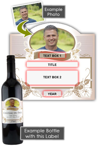 50 Birthday Present Personalised Gift Wine - Click Image to Close