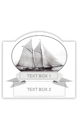 Schooner Personalized Birthday Gift Wine Label - Click Image to Close