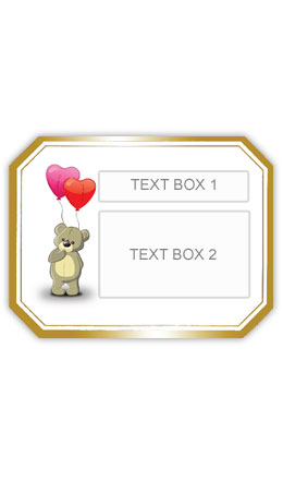 Gold Love Bear Personalized Valentines Gift Idea - Click Image to Close