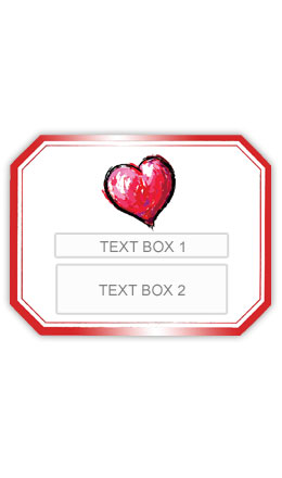 Valentines Red Heart Personalized Wine Gift - Click Image to Close