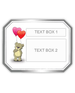 Silver Love Bear Personalized Valentines Gift