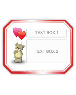 Valentines Love Bear Personalized Wine Gift