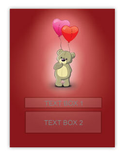 Red Love Bear Personalized Valentines Gift